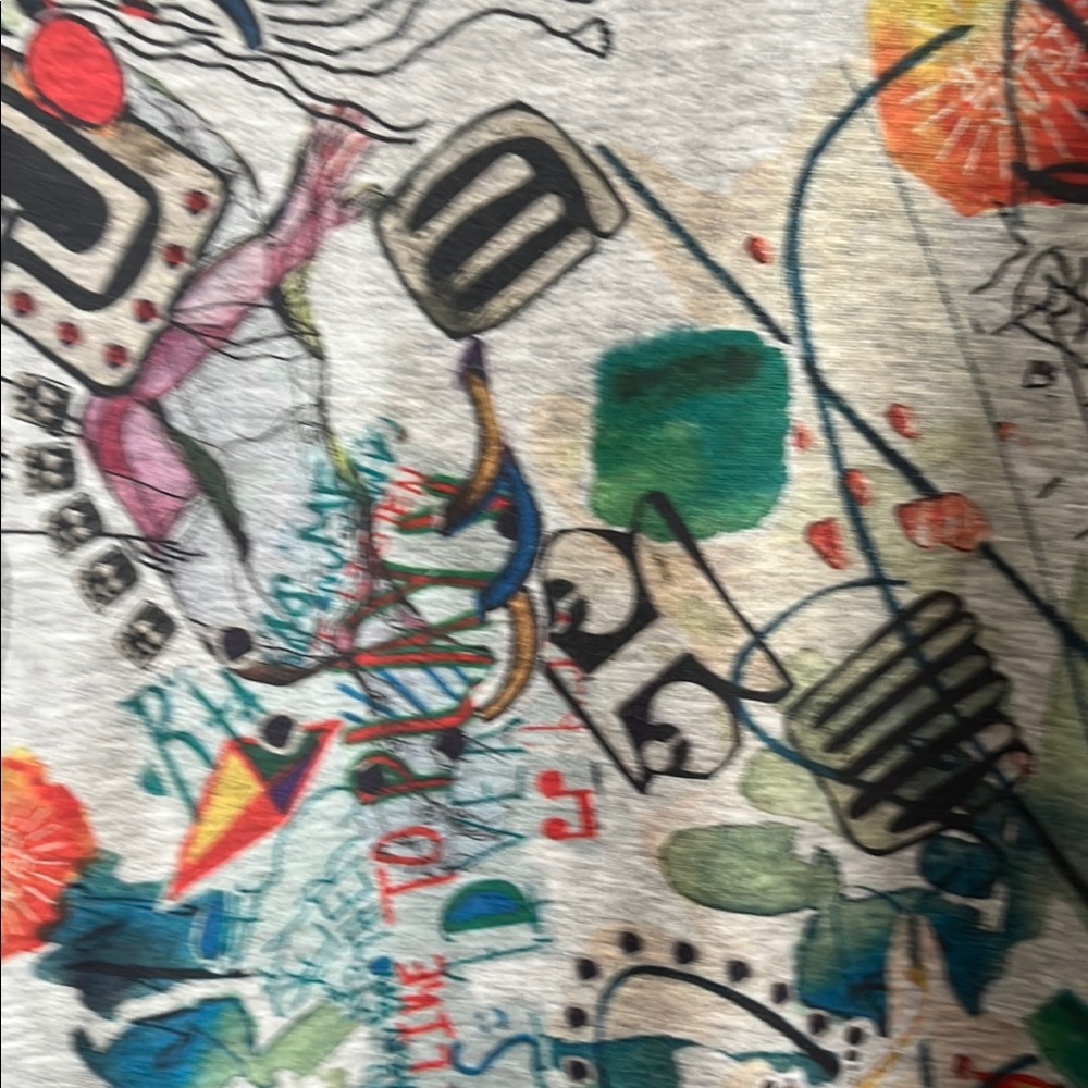 Colorful Abstract Print Midi Dress - Picture 2 of 9